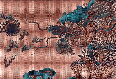 Produktbild von Tadessi Fototapete | Vintage | 4.00 m  x 2.70 m | Rot | Blau | Wandbild | Digitaldruck
