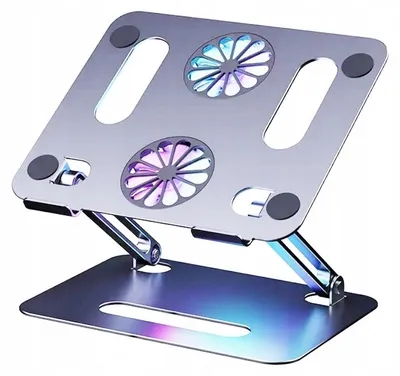 Zdjęcie produktu dla RealPower 495562, Podstawka na notebooka, Stal nierdzewna, Aluminium, 25,4 cm (10"), 43,2 cm (17"), 2 szt.