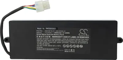 Produktbild von vhbw Akku Ersatz für Husqvarna 535096101, 535 04 06-01, 535 05 85-01, 535 06 20-01, 5350620-01, 535062001 für Rasenmäher (1800mAh 12V NiMH)