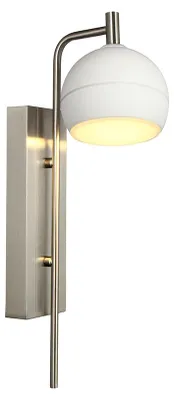 Produktbild von LED Wandleuchte VT-89021, Silber, Schirm Weiß, H 43 cm