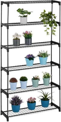 Produktbild von Famanu Pflanzenregal 6 Etagen - Schwarz