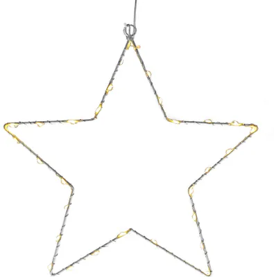 Produktbild von LED Leuchtstern weiß - 30 cm - Deko Weihnachts Stern für Außen und Innen
