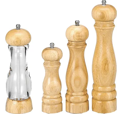 Produktbild von Kesper 13561 Pfeffermühle, Gummibaum, Acrylkorpus mit Holzdrehkopf