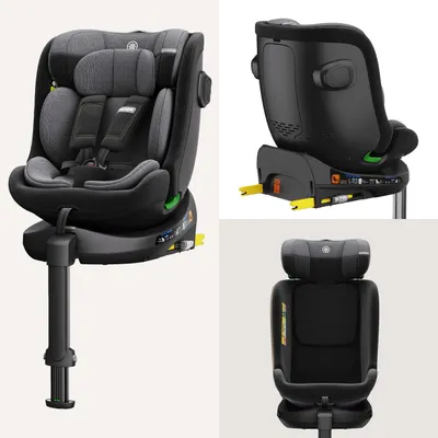 Produktbild von Daliya® BRAVO i-Size, 360° drehbarer Kindersitz, ISOFIX & Stützfuß, Mitwachsender Autokindersitz 0–12 Jahre (40–150 cm), atmungsaktiv, Kinderautositz