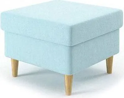 Produktbild von Pouffe-Fußhocker, wohnzimmer sitzhocker MILO 50x50cm Hellblau