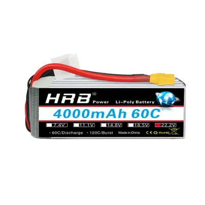 Zdjęcie produktu dla Akumulator HRB Lipo, 22.2V 4000mAh, szybkość rozładowania 60C, 6S 4000mAh XT90 1szt