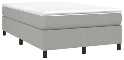 Obrázok produktu pre vidaXL Box spring bed frame light grey 120x200 cm fabric