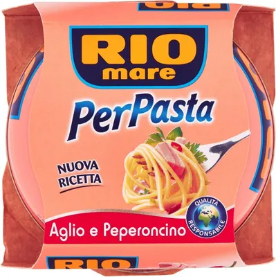 Produktbild von 12x Rio Mare Per Pasta Aglio e peperoncino Thunfisch in Olivenöl 160g