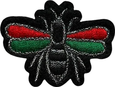 Produktbild von Bienen-Emblem-Aufnäher zum Aufbügeln, Rot, Grün