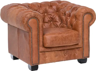 Produktbild von Sessel Chesterfield Echtleder vintage cracker