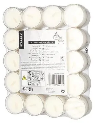 Produktbild von Papstar Teelichter weiß Ø 38 mm · 19 mm in Polycarbonathülle, 640 Stück