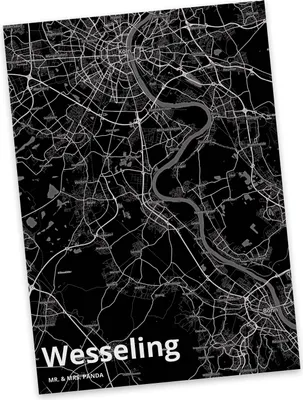 Produktbild von Mr. & Mrs. Panda Postkarte Wesseling - Geschenk, Grußkarte, Stadt, Dorf Karte Landkarte Map Stadtplan, Postkarten, Ansichtskarte, einzelkarte, Ansichtskarten