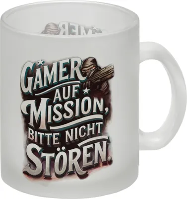 Produktbild von Gamer auf Mission Glas Tasse Bitte nicht stören