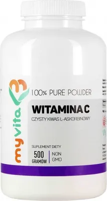 Produktbild von MyVita Hochdosiertes Vitamin C Pulver, 500g - Langzeitvorrat Maximale Frische