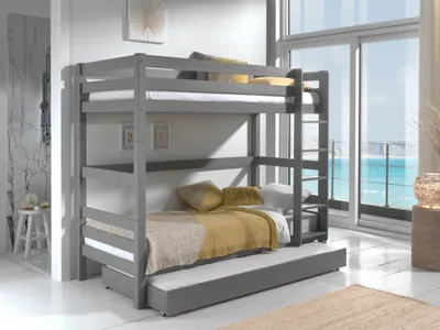Image de Lit mezzanine Vipack Pino hauteur 180 cm avec tiroir de lit