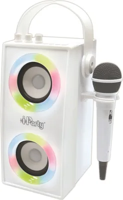 Produktbild von iParty® Trendy tragbarer Bluetooth® Lautsprecher mit Mikrofon und tollen Lichteffekten