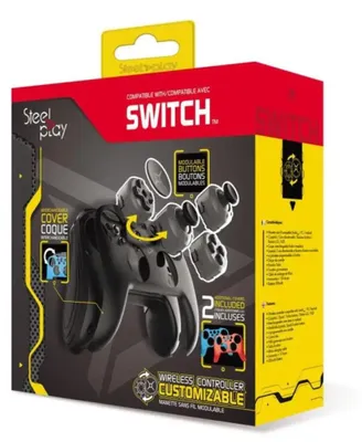 Zdjęcie produktu dla Steelplay JVASWI00065, Gamepad, Android, Nintendo Switch, PC, Przycisk powrotu, Przycisk Home, Przycisk menu, Przycisk opcji, Przycisk start, Przycisk Turbo, Analogowy, Bezprzewodowy, Czarny, Niebieski, Czerwony