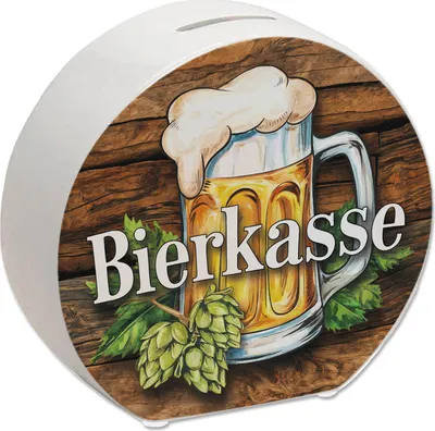 Produktbild von Bierkasse mit Hopfen und Bierkrug Spardose