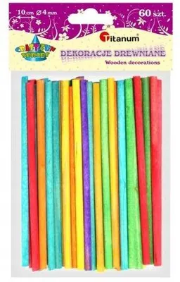 Produktbild von Titanum Kreativstäbchen Rund 10cm Bunt 60 Stück