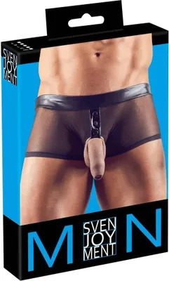 Obrázek produktu pro Svenjoyment - Průsvitné pánské boxerky s otvorem a kroužkem na penis L