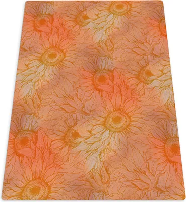 Produktbild von Bodenmatte - Bodenschutzmatte - Bürostuhlunterlage - Stuhlmatte - Matte - 140x100 cm - Sonnenblumenblumen
