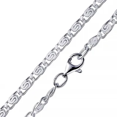 Produktbild von MATERIA S-Panzerkette Silber 925 Kette diamantiert 5mm - Männer Herren Halskette rhodiniert 55 60 70 cm K113