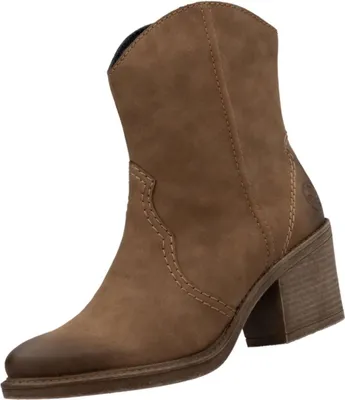 Produktbild von Rieker Damen Stiefelette Cowboy Boot Blockabsatz Western Y1251, Größe:37 EU, Farbe:Braun