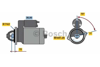 Produktbild von BOSCH 0 986 023 550 Starter Anlasser 1,2kW für TOYOTA Yaris Schrägheck (P1) 12V