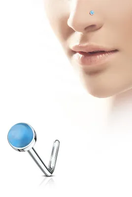 Produktbild von Nasenpiercing Nasenstecker mit Stein Türkis