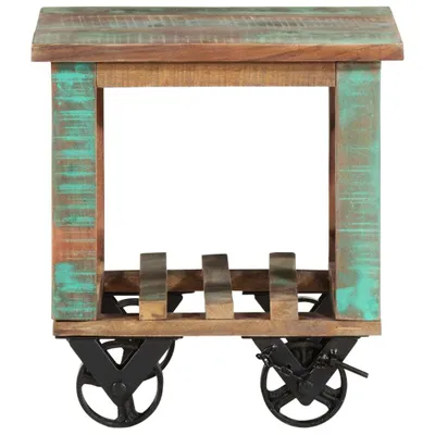 Immagine prodotto di vidaXL Tavolino con rotelle 40x40x42 cm in legno massello di recupero