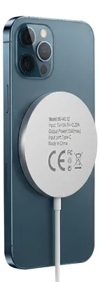 Image de Mayaxess, chargeur MagSafe magnétique 15 W pour iPhone 15 Pro Max, blanc