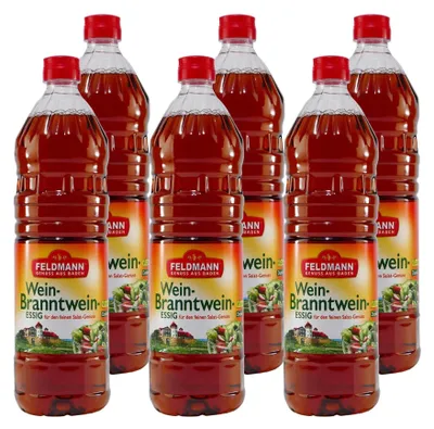 Produktbild von Feldmann Wein-Branntwein-Essig 5% -dunkel- (10 x 1,0L)