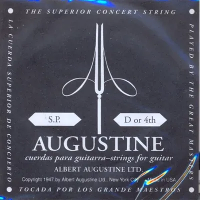 Produktbild von Augustine black - d4 Einzelsaite, light tension