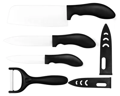 Produktbild von Solidchoice – 6-teiliges Küchenmesser-Set mit keramischen Klingen