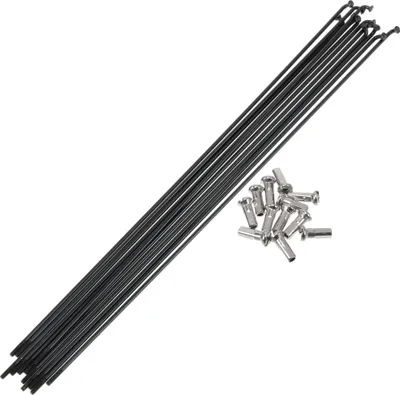Produktbild von Fahrradspeichen 14G 245mm Länge Fahrradrad Speichen 304 Edelstahl Schwarz 1 Satz