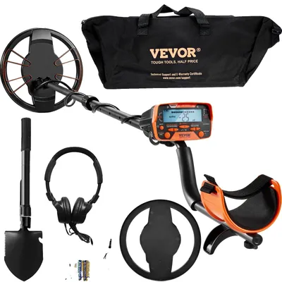 Produktbild von VEVOR Metalldetektor für Kinder, 15,2 cm wasserdichte Suchspule mit LCD-Display, verstellbar von 66 cm bis 91,4 cm Golddetektor, leichter Carbonfaserstiel für Junior- und Jugenddetektion von Goldmünzen und Schätzen, LCD-a, 25.4 cm