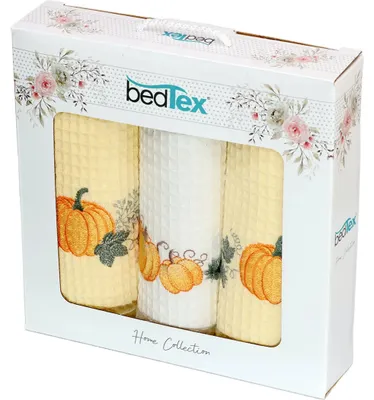 Produktbild von Geschenkset Waffeltücher 3 Stück Kürbis