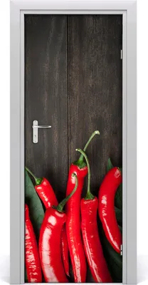 Produktbild von Tulup Türaufkleber 75x205 cm Dekorative Aufkleber Selbstklebend Wasserdichte Tapete Abnehmbar Schlafzimmer Wohnzimmer Wohnkultur - Chilischoten