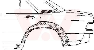 Produktbild von VAN WEZEL Seitenwand Reparaturblech passend für MERCEDES-BENZ 190 (W201)