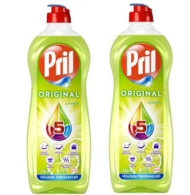 Produktbild von Pril Original Limette 2er Pack Geschirrspülmittel Reinigen 2x750 ml Spülmittel