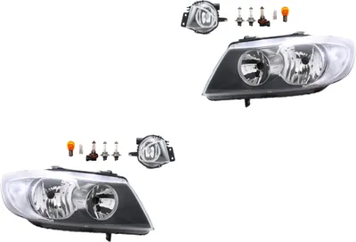 Immagine prodotto di Set di fari compatibile con BMW Serie 3 E90 E91 01/05-08/08 H7 + fendinebbia + luci di posizione 63116942721 63116942747 6942721 6942747 63116942722 6311694274 Johns