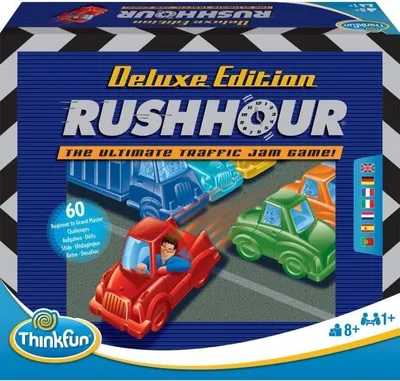 Produktbild von Logikspiel Rush Hour Deluxe Ravensburger, 60 Herausforderungen, 5 Schwierigkeitsstufen, Ab 8 Jahren