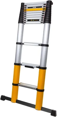 Imagen del producto de Silecomplaza, escalera telescópica de 3,27 metros, escalera extensible de aluminio, escalera plegable portátil, escalera multifuncional de gran altura, escalera para acceder a áticos, capacidad de 150 kg, escalera de aluminio extremadamente ligera