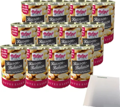 Produktbild von Hofgut Riesenbohnen VPE (12x425ml Dose) + usy Block