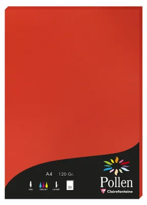 Produktbild von Clairefontaine 44267C, A4 (210 x 297 mm), Koralle, Rot, A4 (210 x 297 mm), Papier, 120 g/m²,