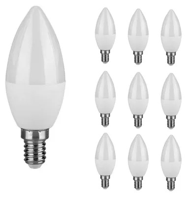 Produktbild von v_tac LED-Lampe E14 4,5W 470lm 6500K Kerzenlampe 10 Stück