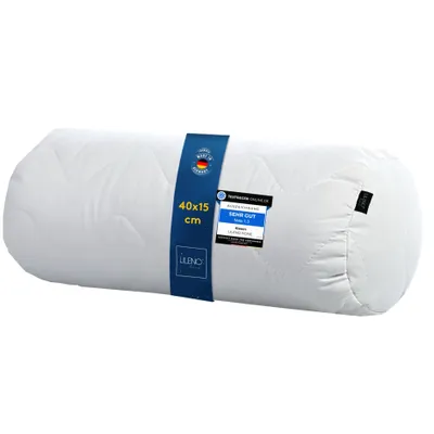 Produktbild von LILENO HOME Nackenrolle 15x40 cm [2er Set] - gestepptes Nackenkissen 15x40 cm - geeignet für Allergiker - Polyester Kissenrolle als Couchkissen, Sofa Kissen oder Cocktailkissen