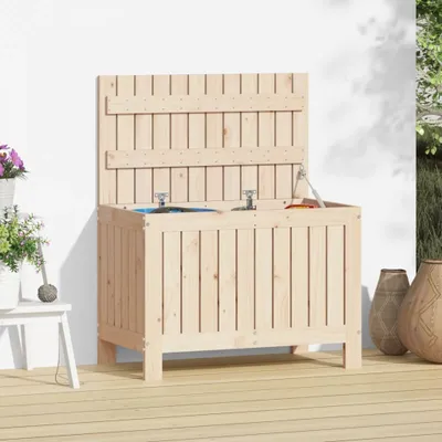 Zdjęcie produktu dla Skrzynia ogrodowa 76x42,5x54 cm lite drewno sosnowe