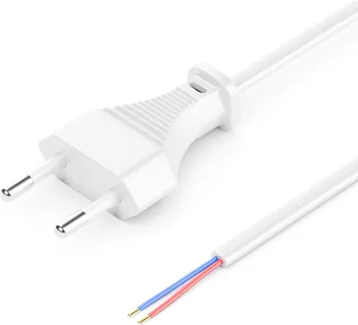 Produktbild von deleyCON 3,0m Euro-Netzkabel offenes Kabelende Typ C - Weiß