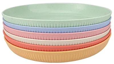 Produktbild von 6-teilige wiederverwendbare Camping-Teller 23cm